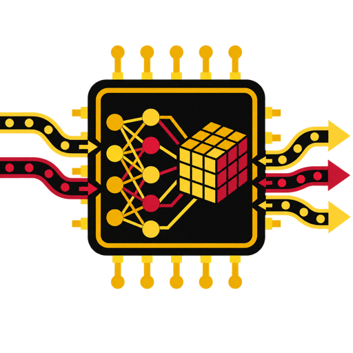 Abstract accelerator chip combining a neural network and tensor compute core